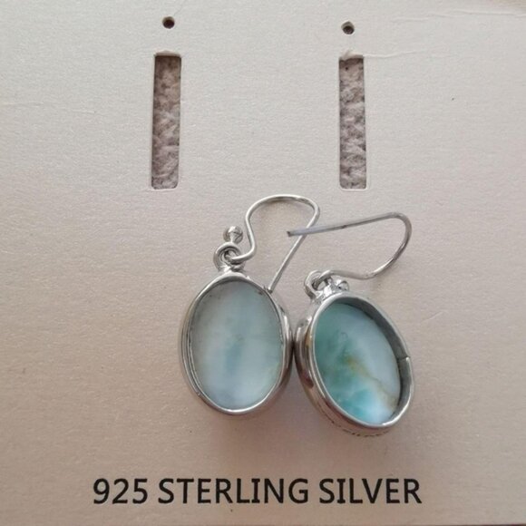 Larimar earrings in Sterling Silver 🆕 - Picture 3 of 8